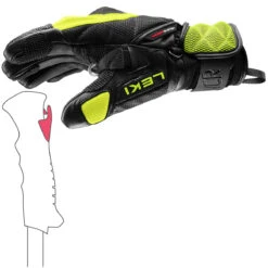 Leki JR WCR Venom 3D Gloves -The-raceplace 2025 Leki JR WCR Venom Gloves YEL 5